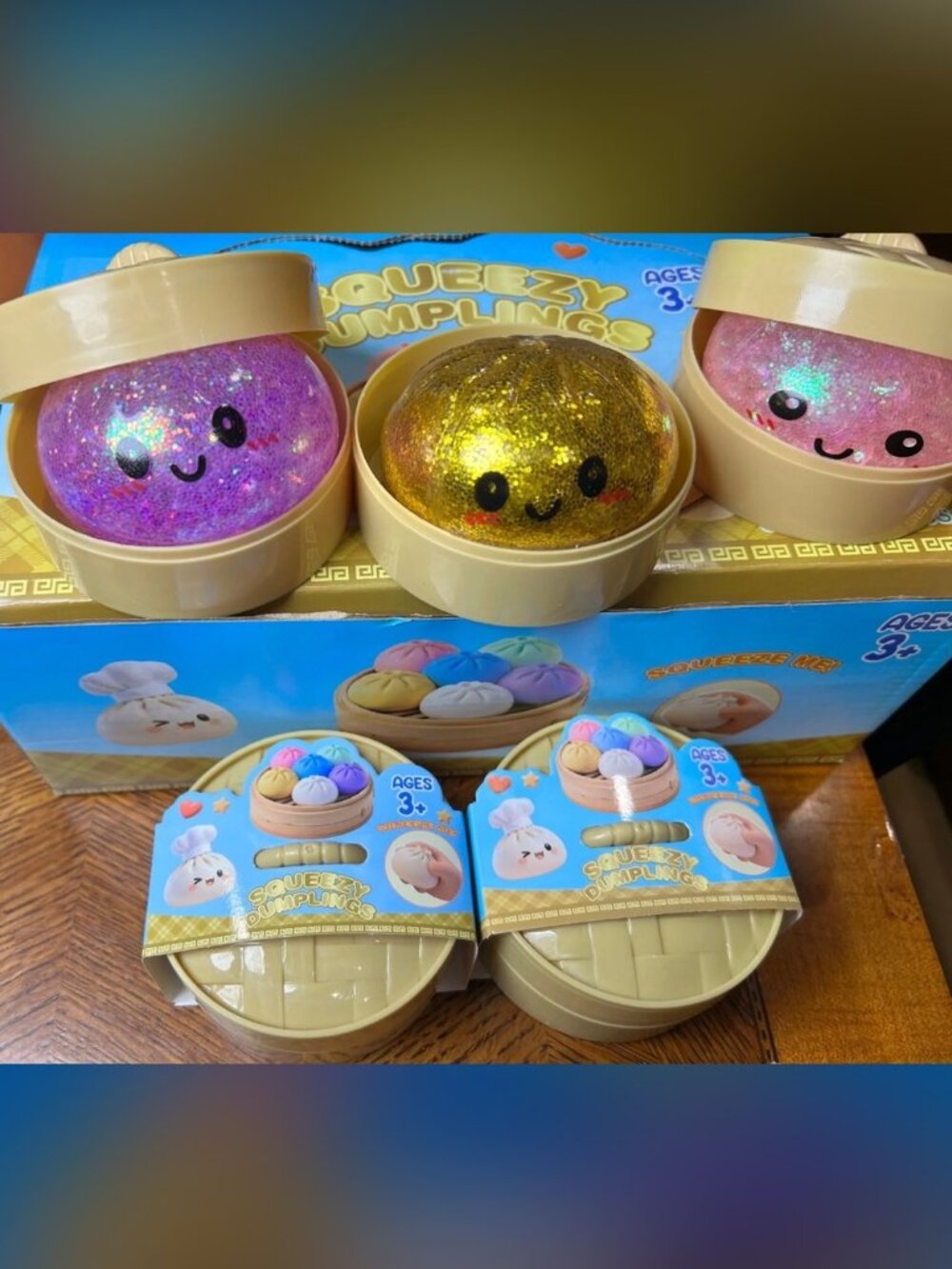 Mystery Squishy Bun Dumpling RARE GLITTER Limited Edition